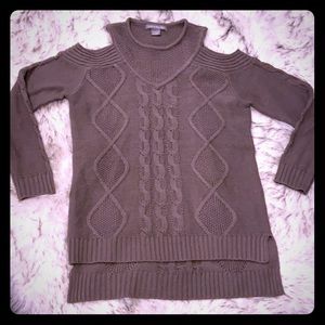 Gray sweater dress/top